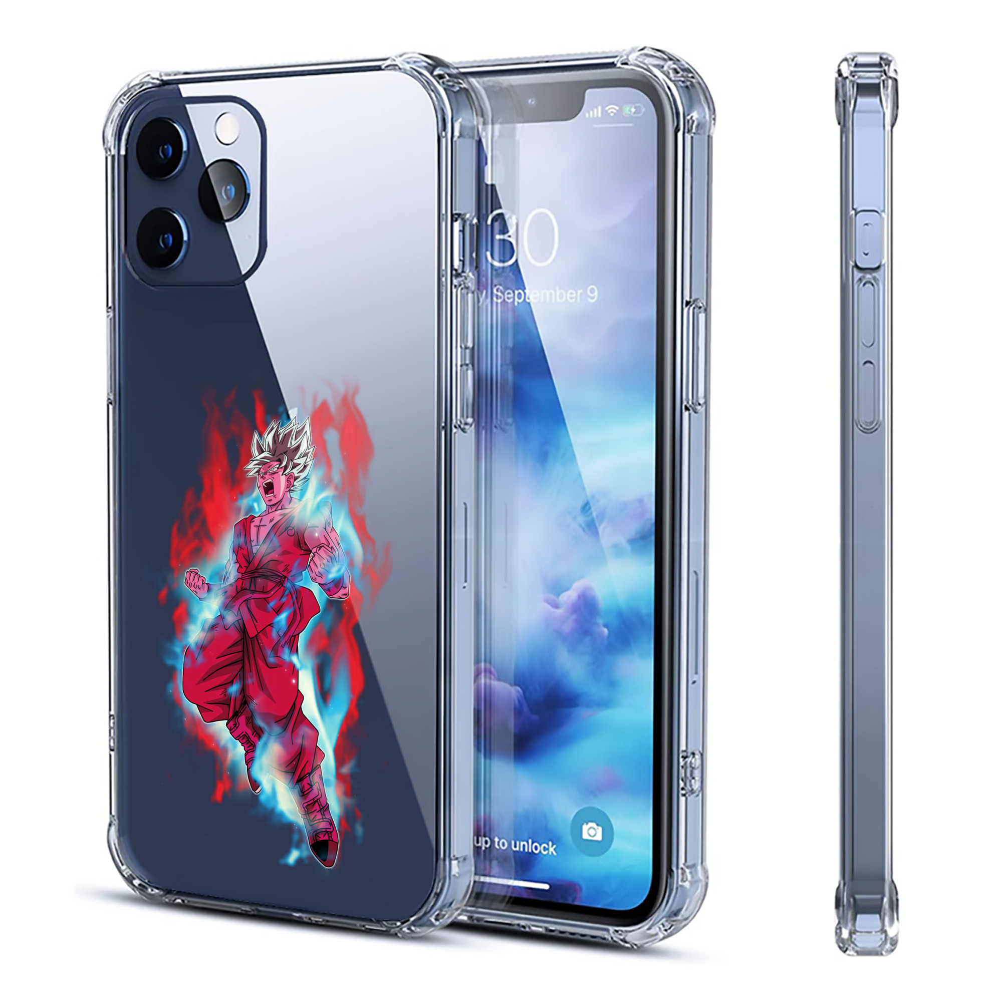 （画像用） ドラゴンボール 孫悟空（そん ごくう）Son Goku カカロット DRAGON BALL Kakarotto 【iPhone 12シリーズ対応】透明スマホケース（クリアソフトケース）